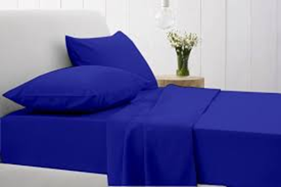 Juego sabanas unicolor 1.5 plaza color azul marino-0