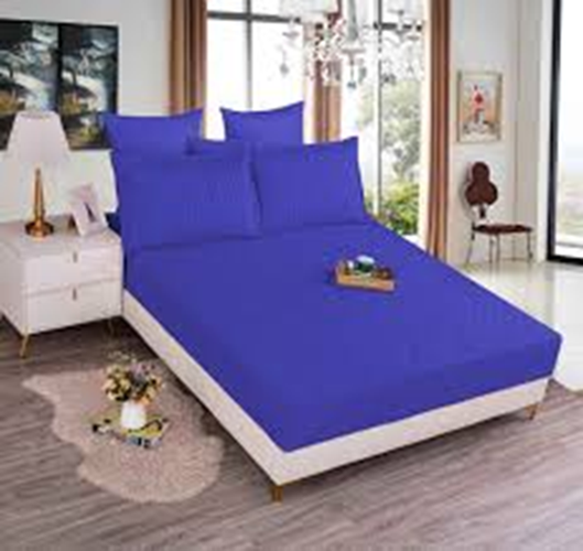 Juego sabanas unicolor 1.5 plaza color azul marino-1