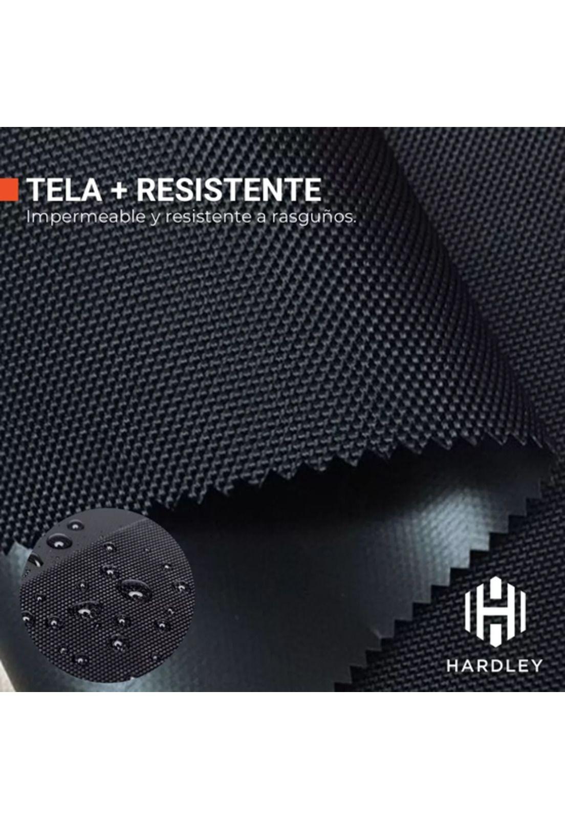 Mochila Notebook Impermeable Antirrobo Balística Hardley con USB Negra-2
