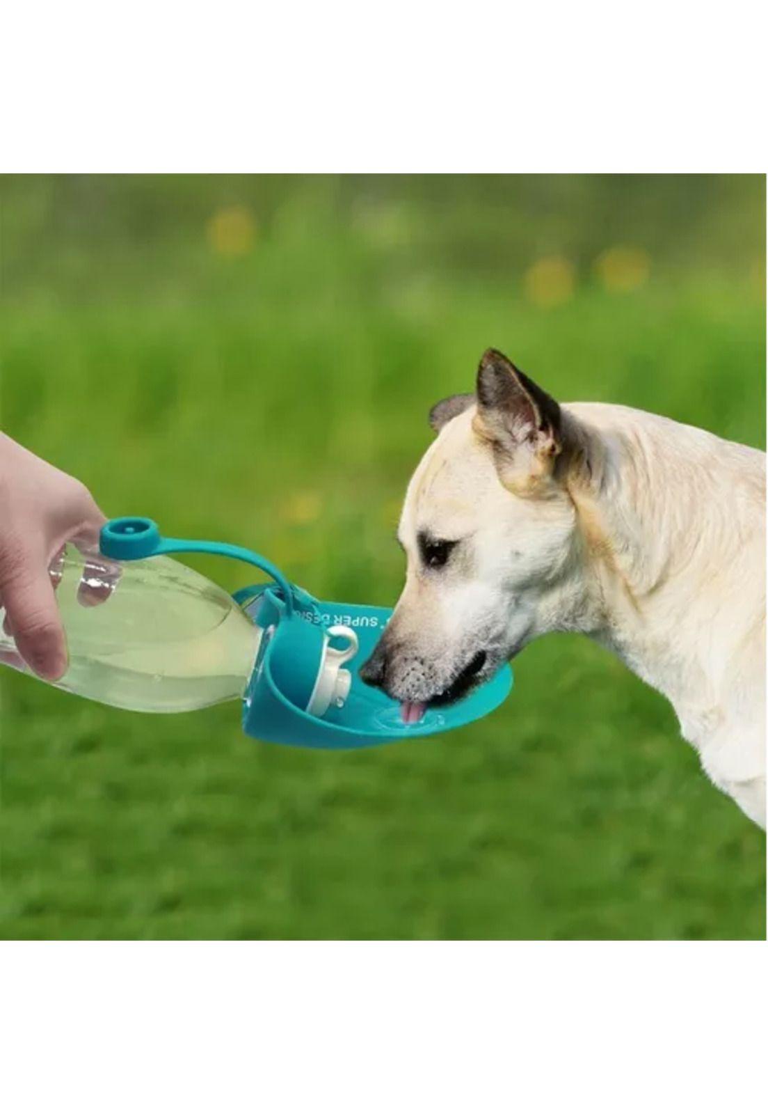 Botella de agua portátil para mascotas, fácil de beber, azul-5