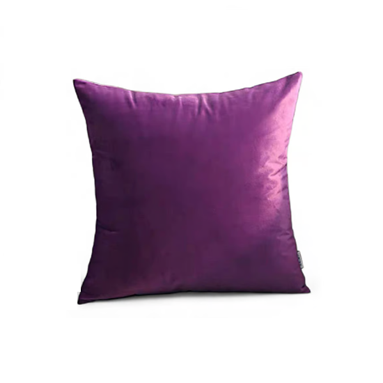Funda para Cojín Velvet Terciopelo Liso en Variedad de Colores - Morado-0