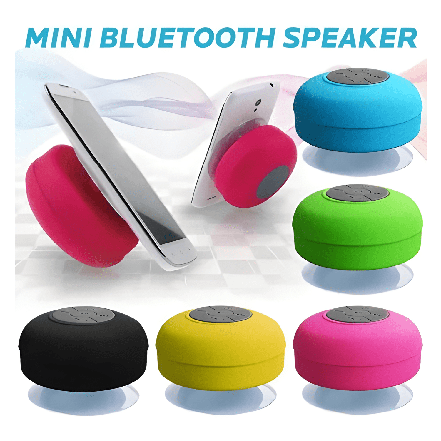 Parlante portatil bluetooth resiste agua ducha baño cocina-1
