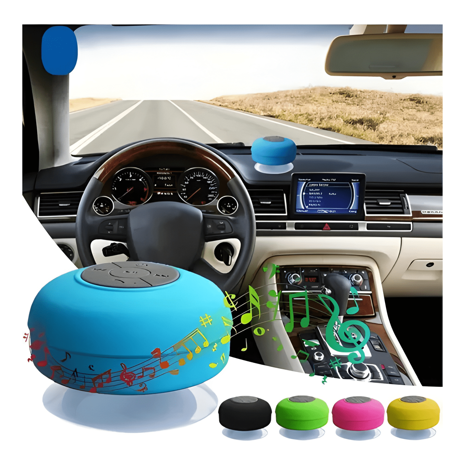 Parlante portatil bluetooth resiste agua ducha baño cocina-2