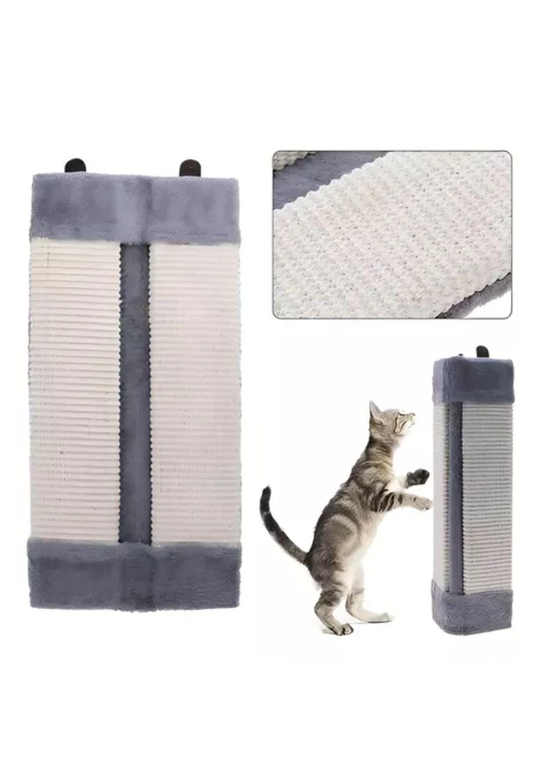 Rascador pared gatos esquinero sofa sillon gato gris-2