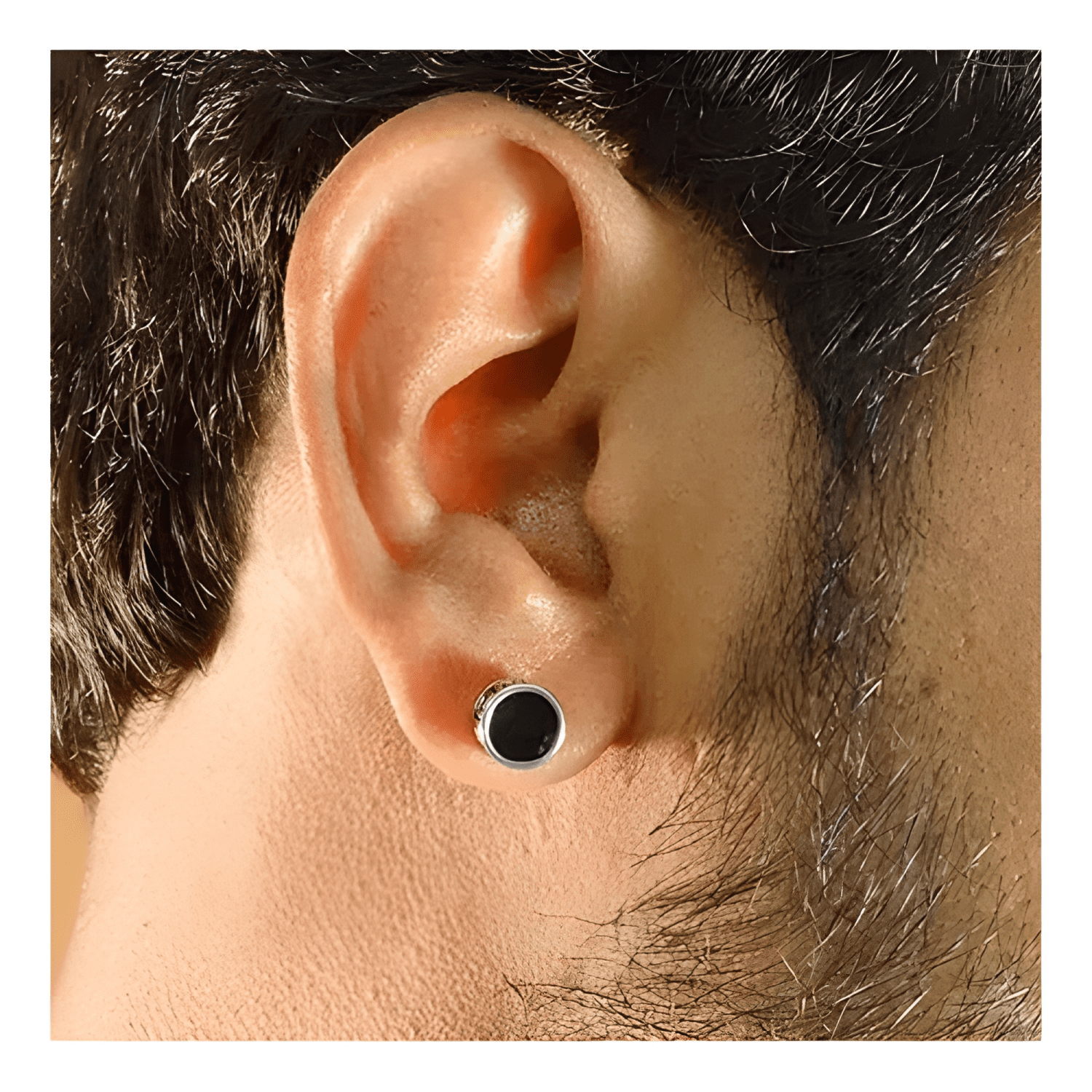 Aros Acero Inox Hombre Mujer Borde Romano Piercing 8mm 10mm-3