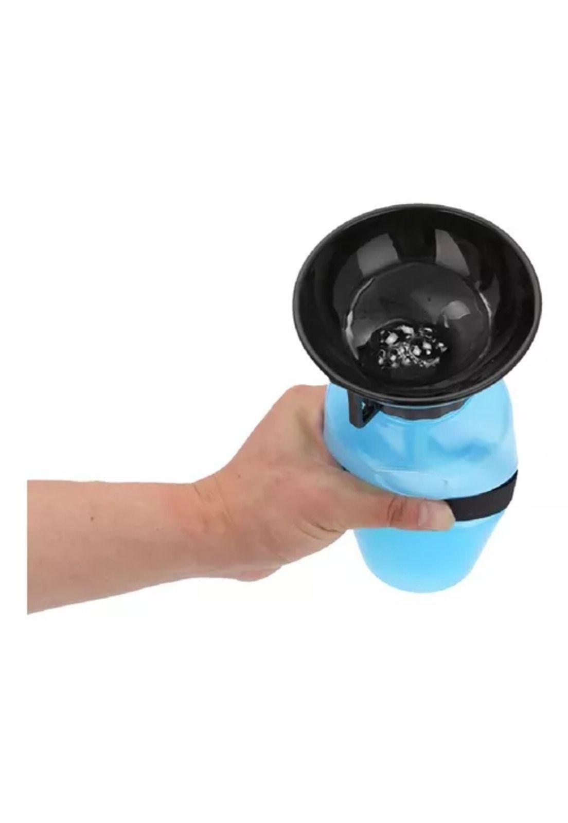 Dispensador de agua de 500 ml, portátil para perros y gatos, azul-1