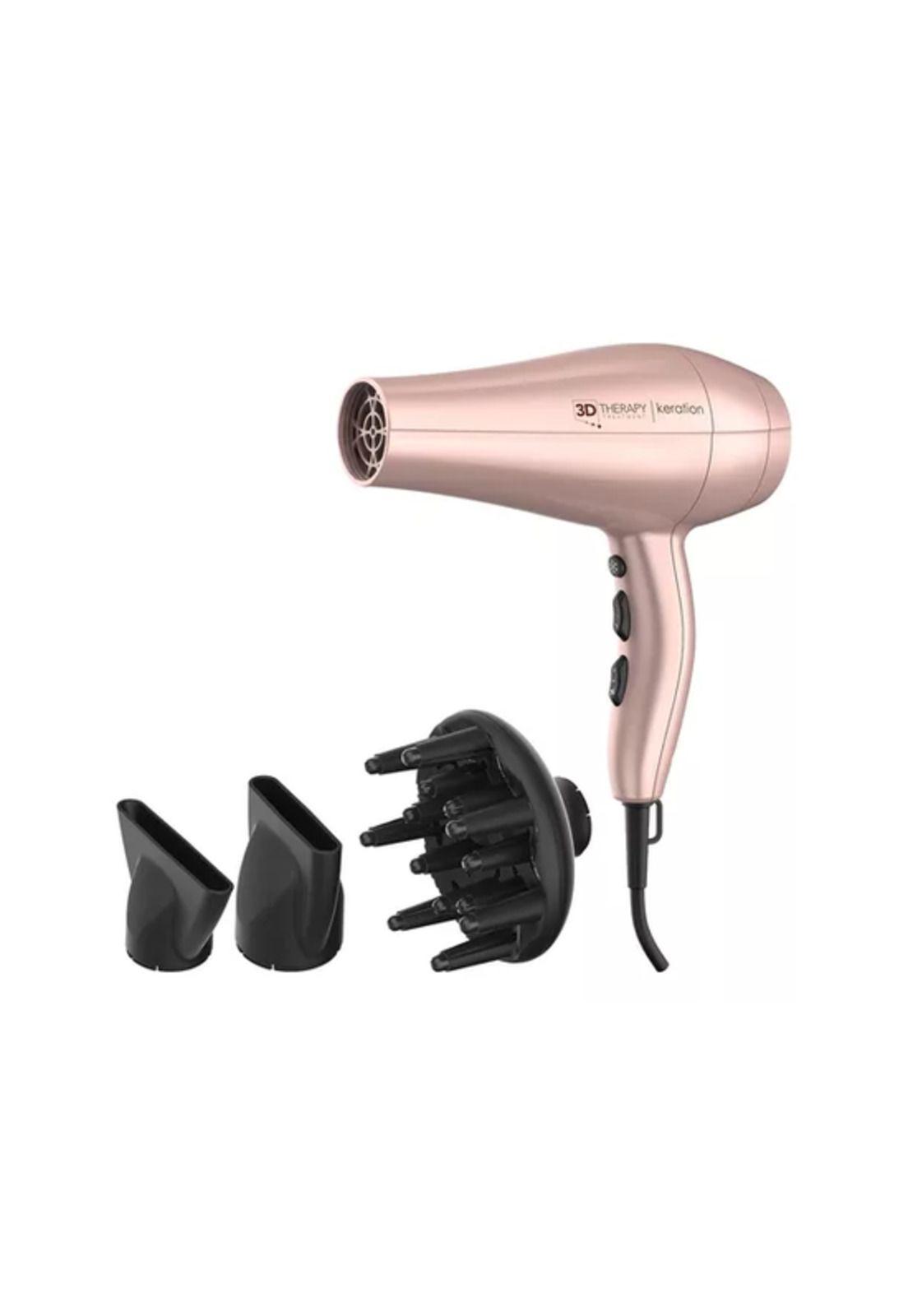 Secador de pelo Gama Diva 3D Keration Ultra Ion profesional rosa gold-2