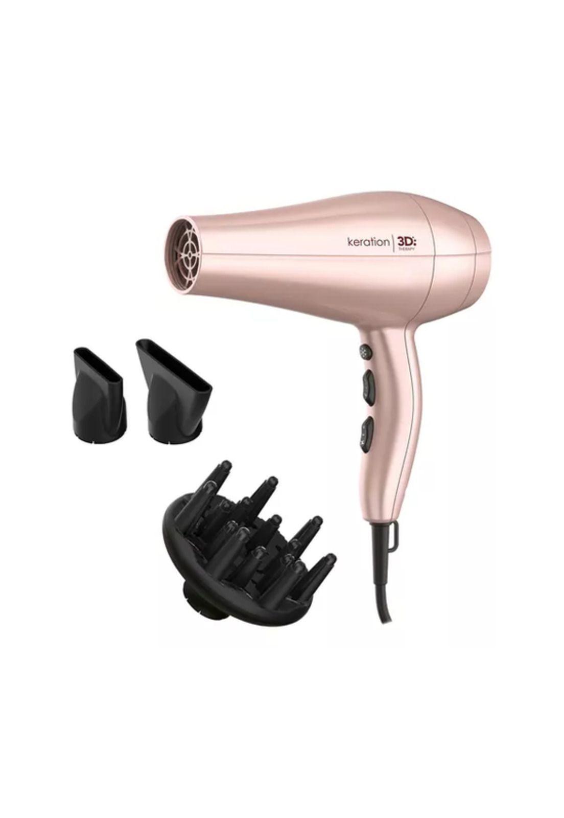 Secador de pelo Gama Diva 3D Keration Ultra Ion profesional rosa gold-3