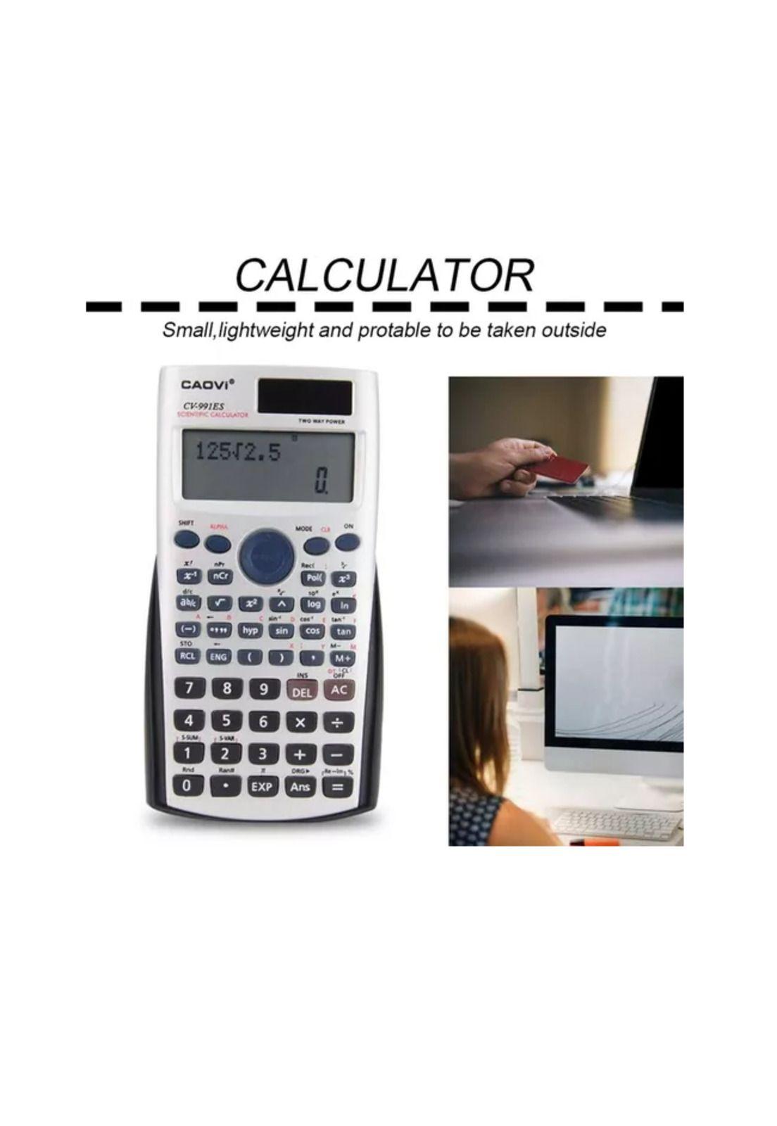Calculadora científica portátil, 403 funciones, color gris (268006)-4
