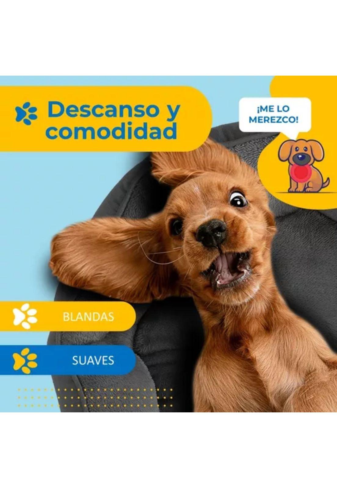 Cama ultrasuave antiestrés para mascotas perros y gatos gris-2