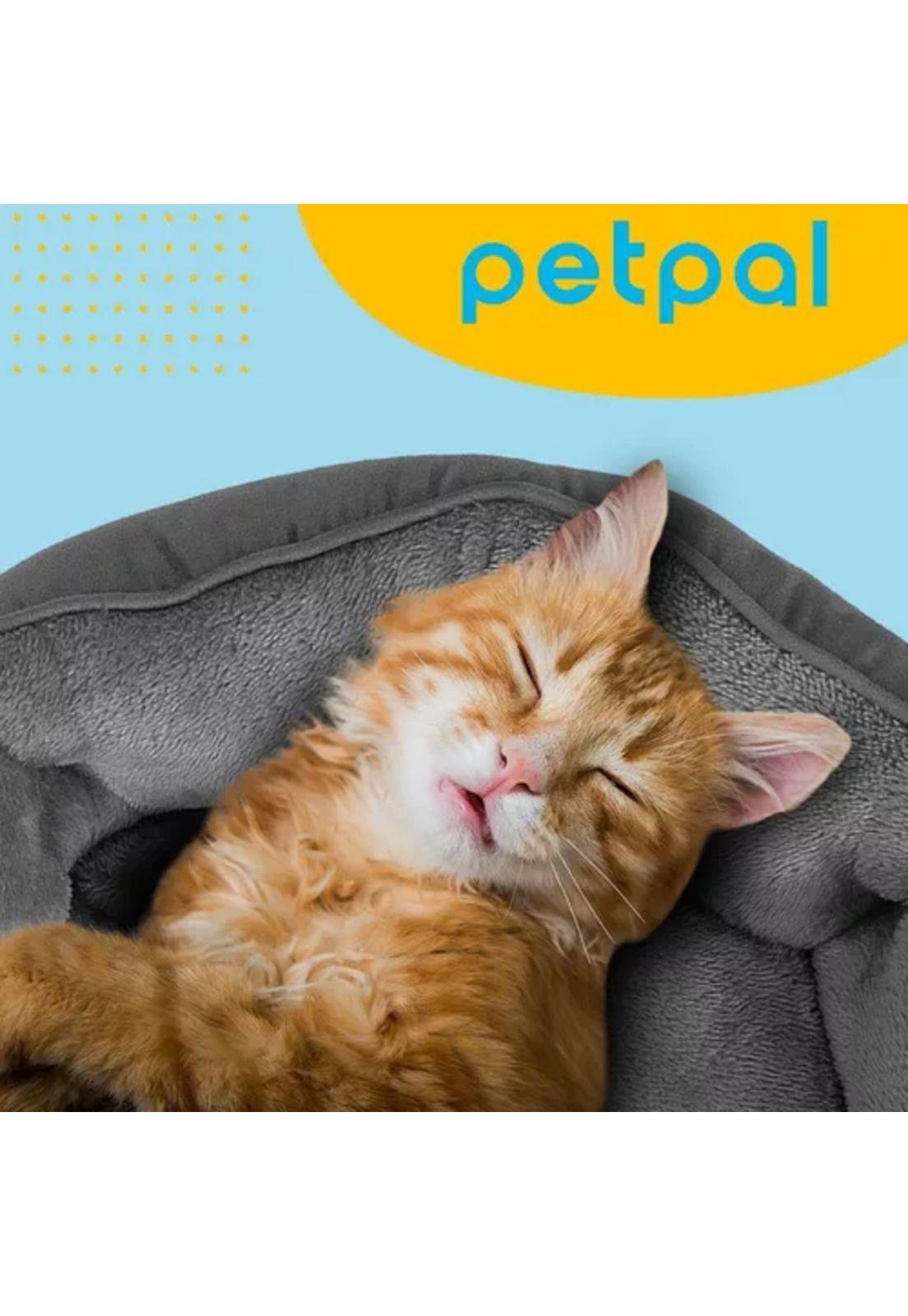 Cama ultrasuave antiestrés para mascotas perros y gatos gris-6
