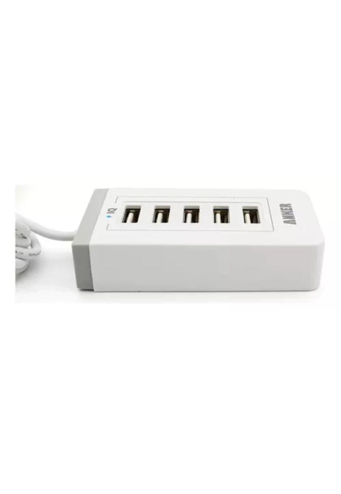Cargador auto múltiple 5 USB 50W Anker blanco-2