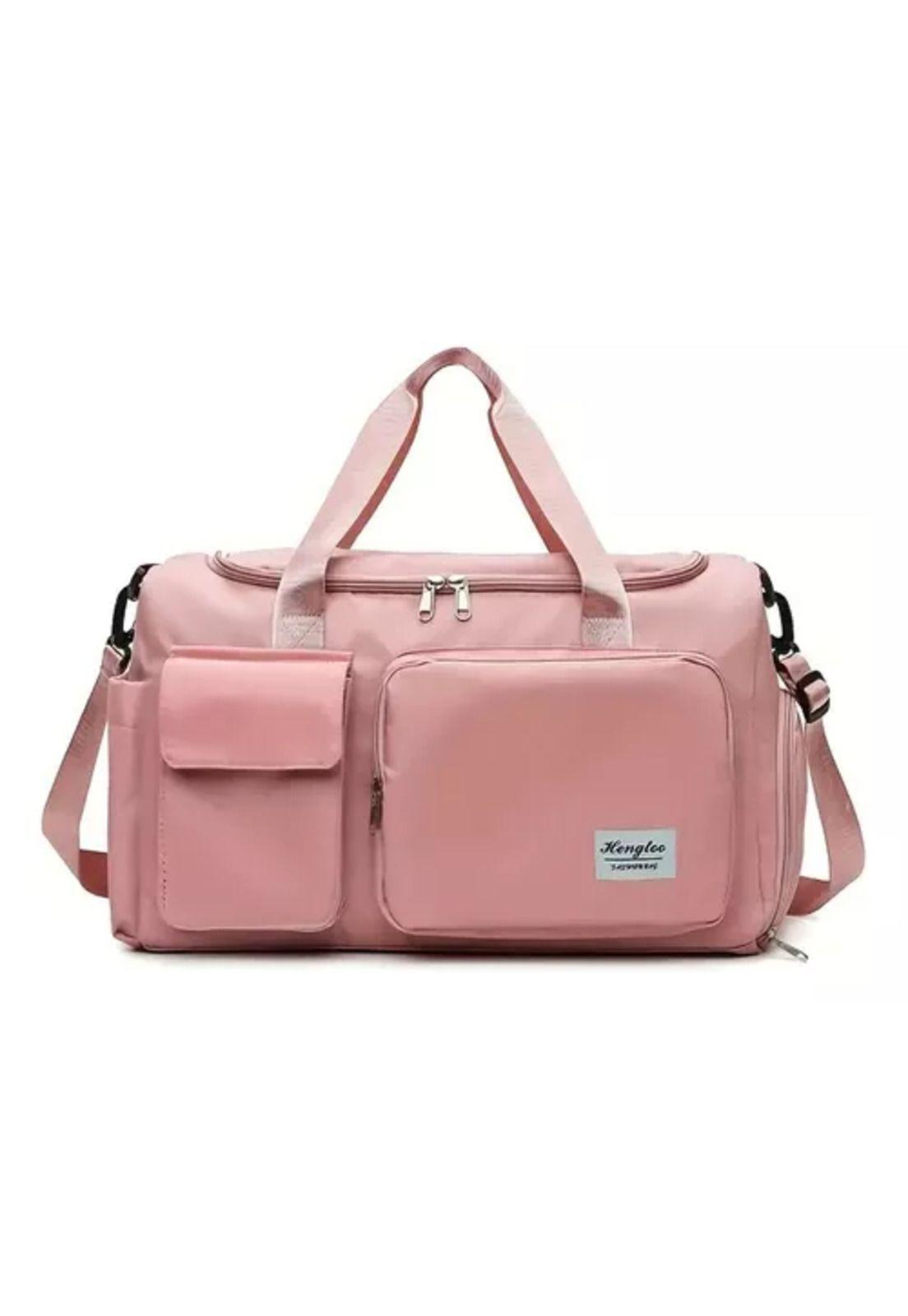 Bolso de viaje deportivo, 35 L, color rosado-0