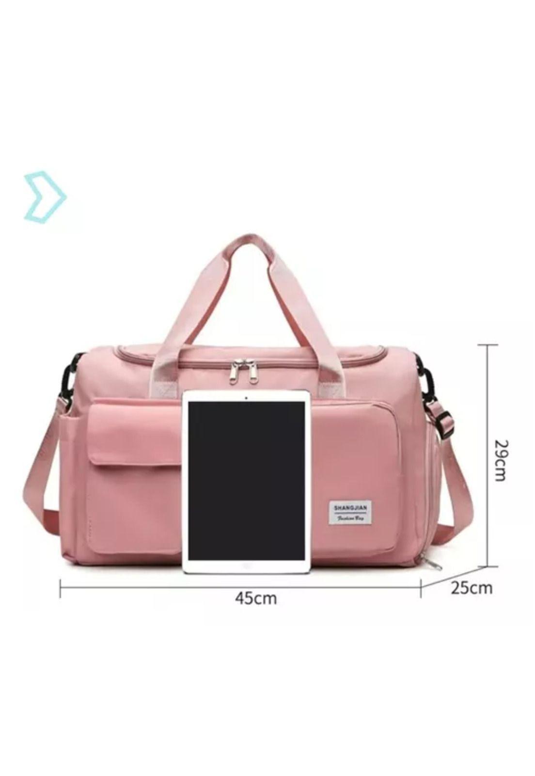 Bolso de viaje deportivo, 35 L, color rosado-2