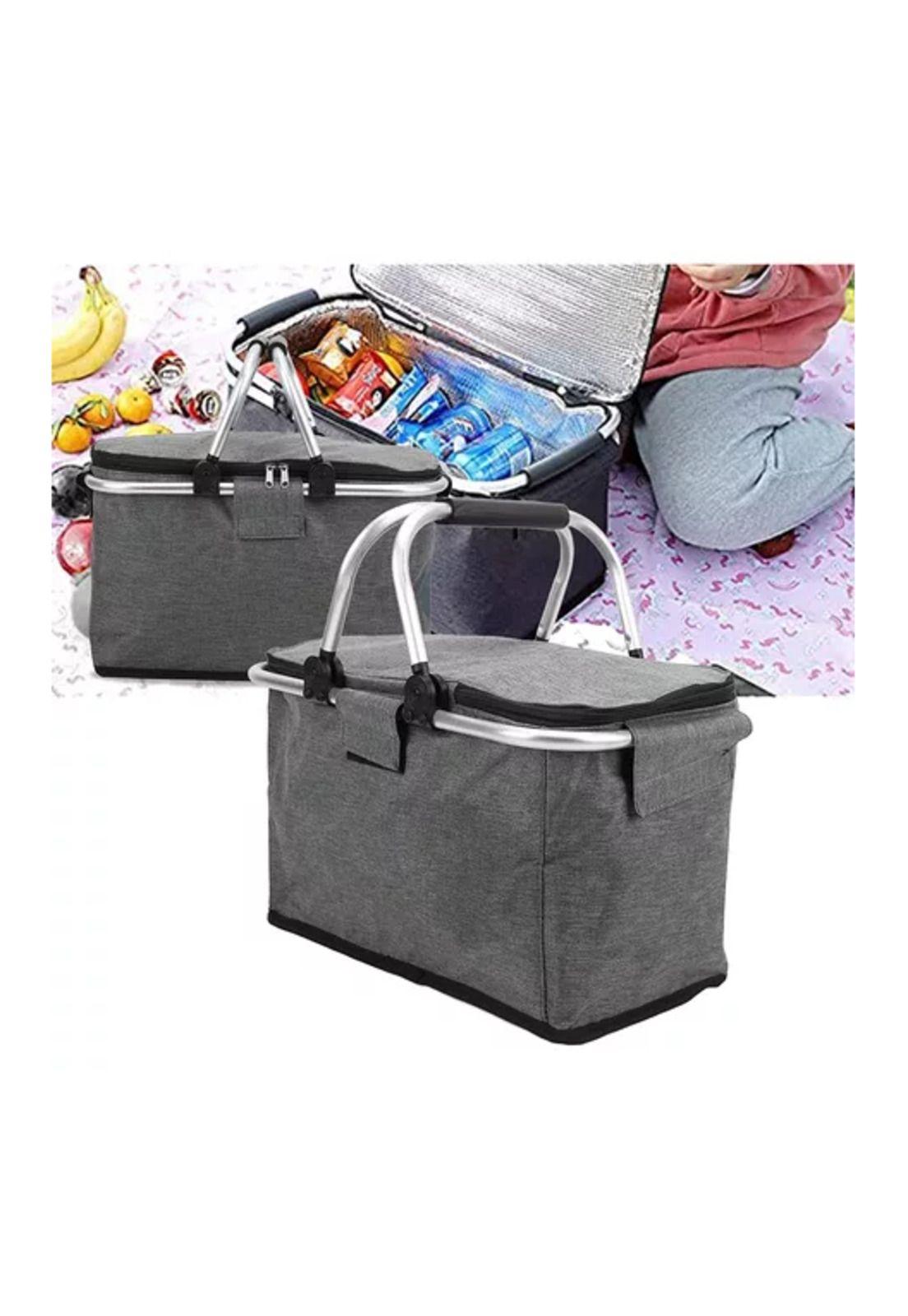 Cooler basket bolso térmico canasta camping, plegable, 22 L-4