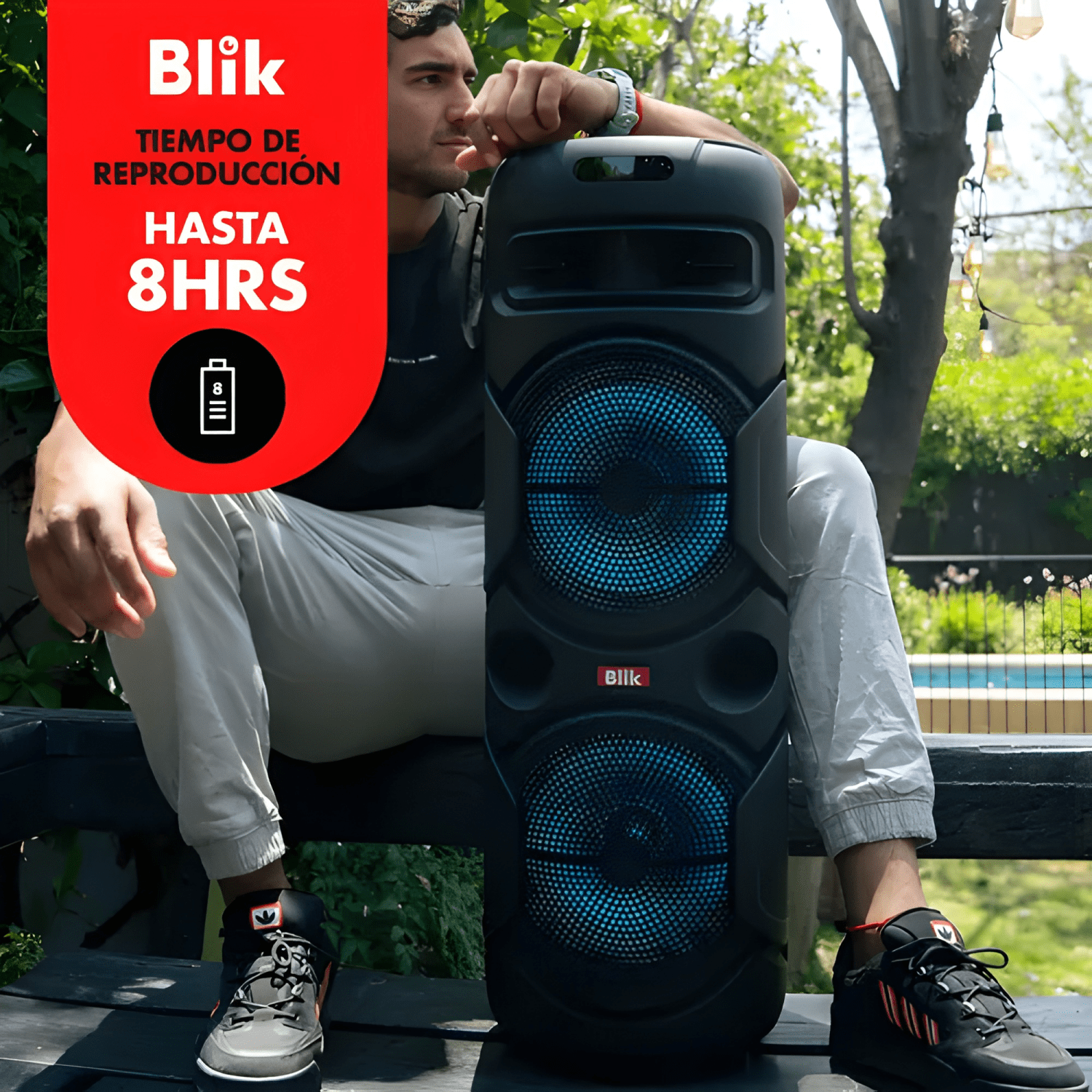 Parlante bluetooth karaoke micrófono wavemax2 potencia 4 #7-2