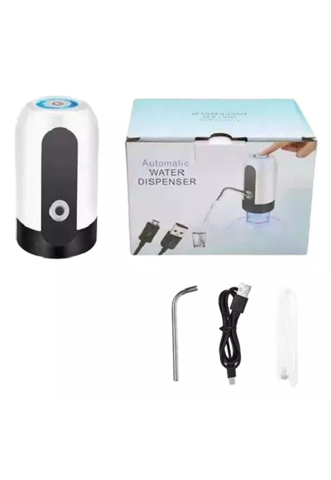 Dispensador de agua automático para botellón recargable blanco y negro-3