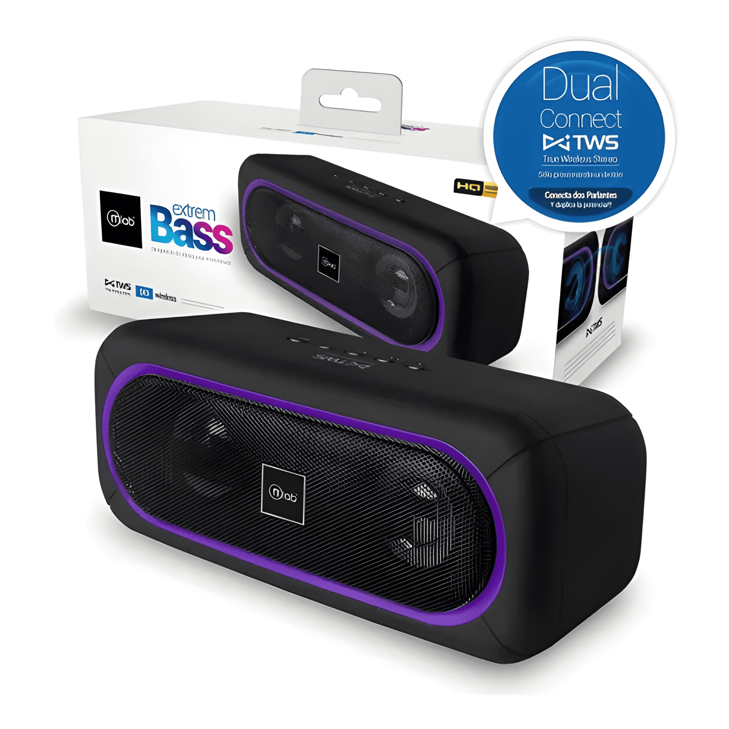 Parlante bluetooth extrem bass tws 8907 Negro #2-4