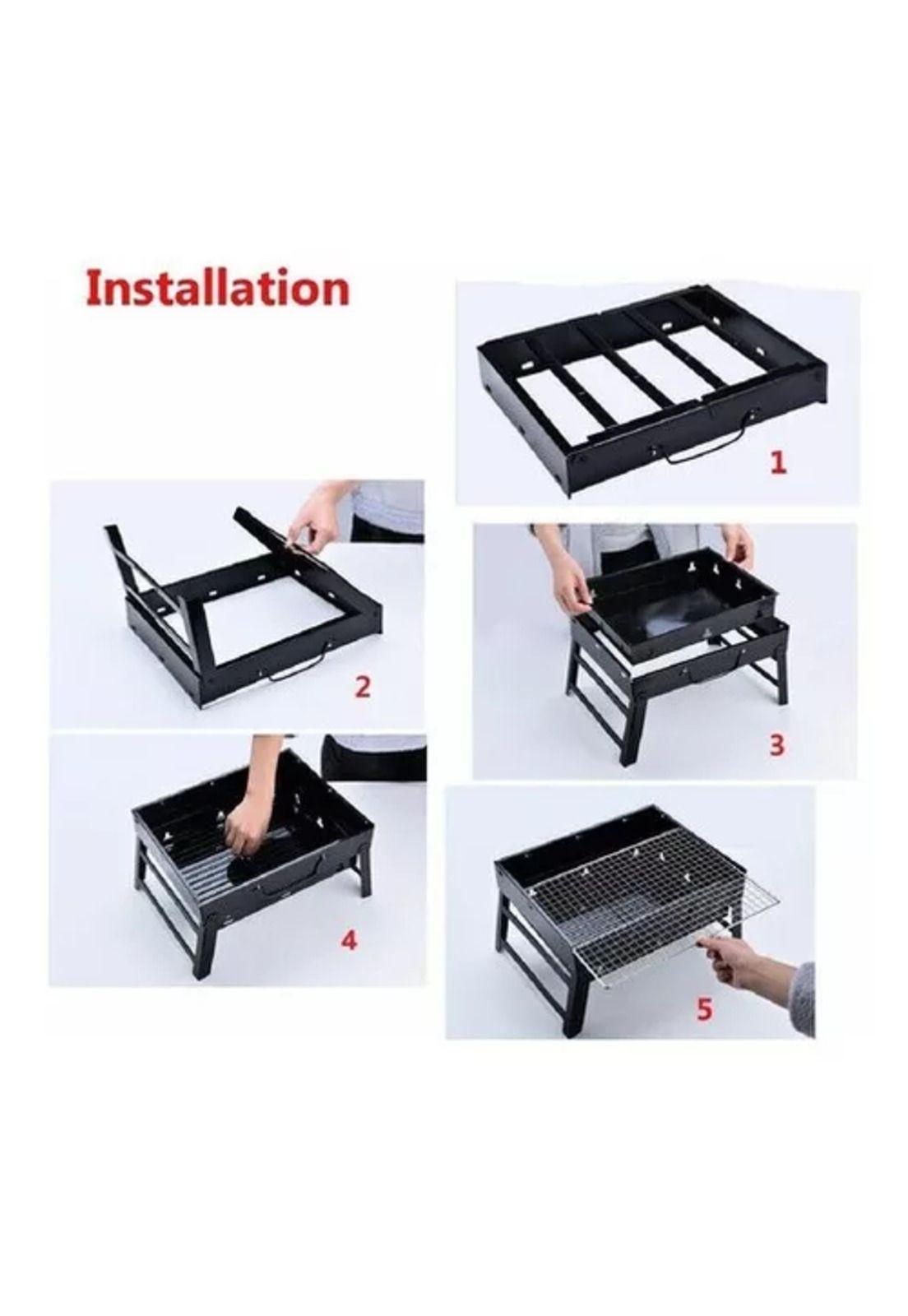 Parrilla portátil de carbón mini para asados y quinchos-4