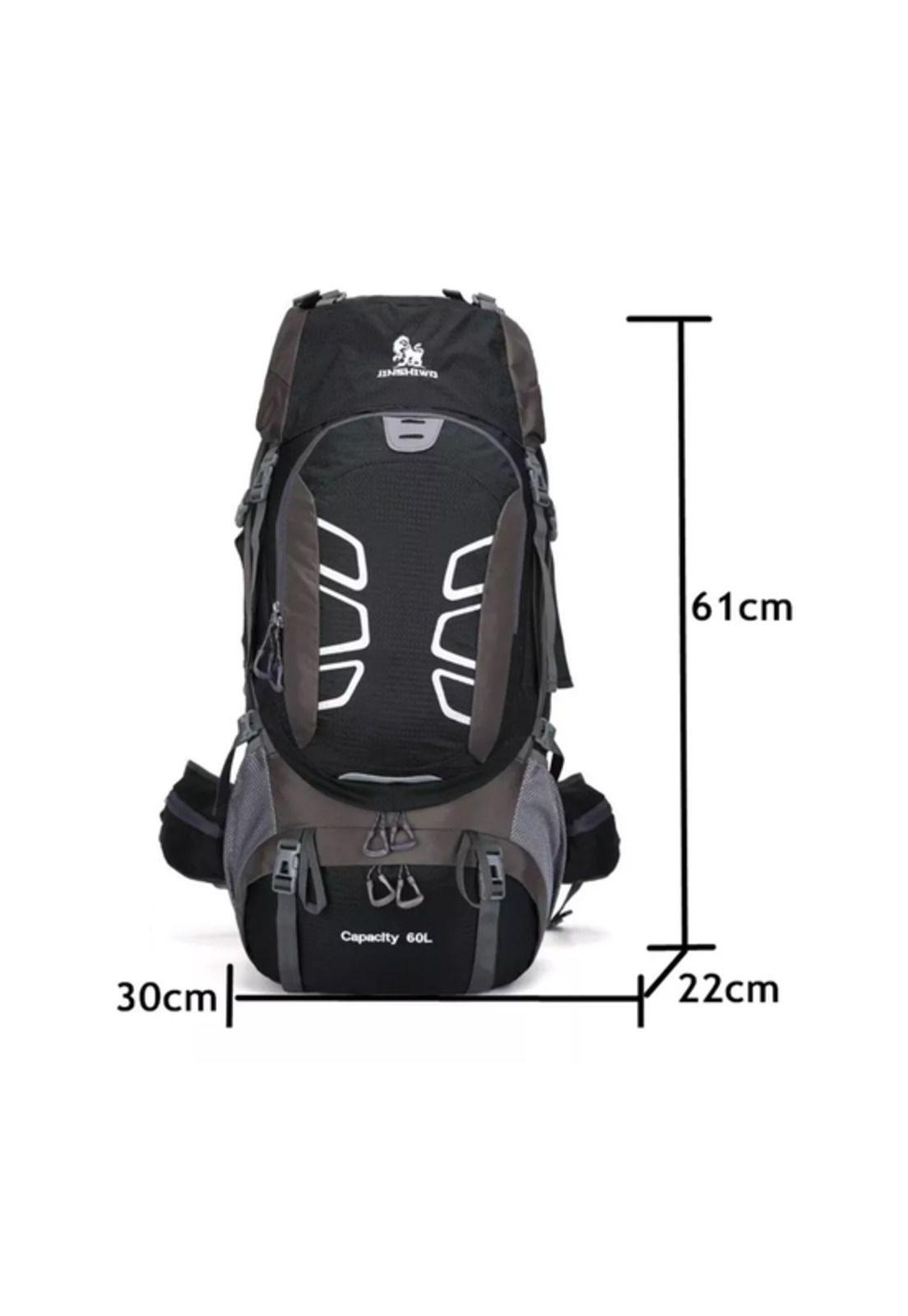 Mochila impermeable 60L color negro-3