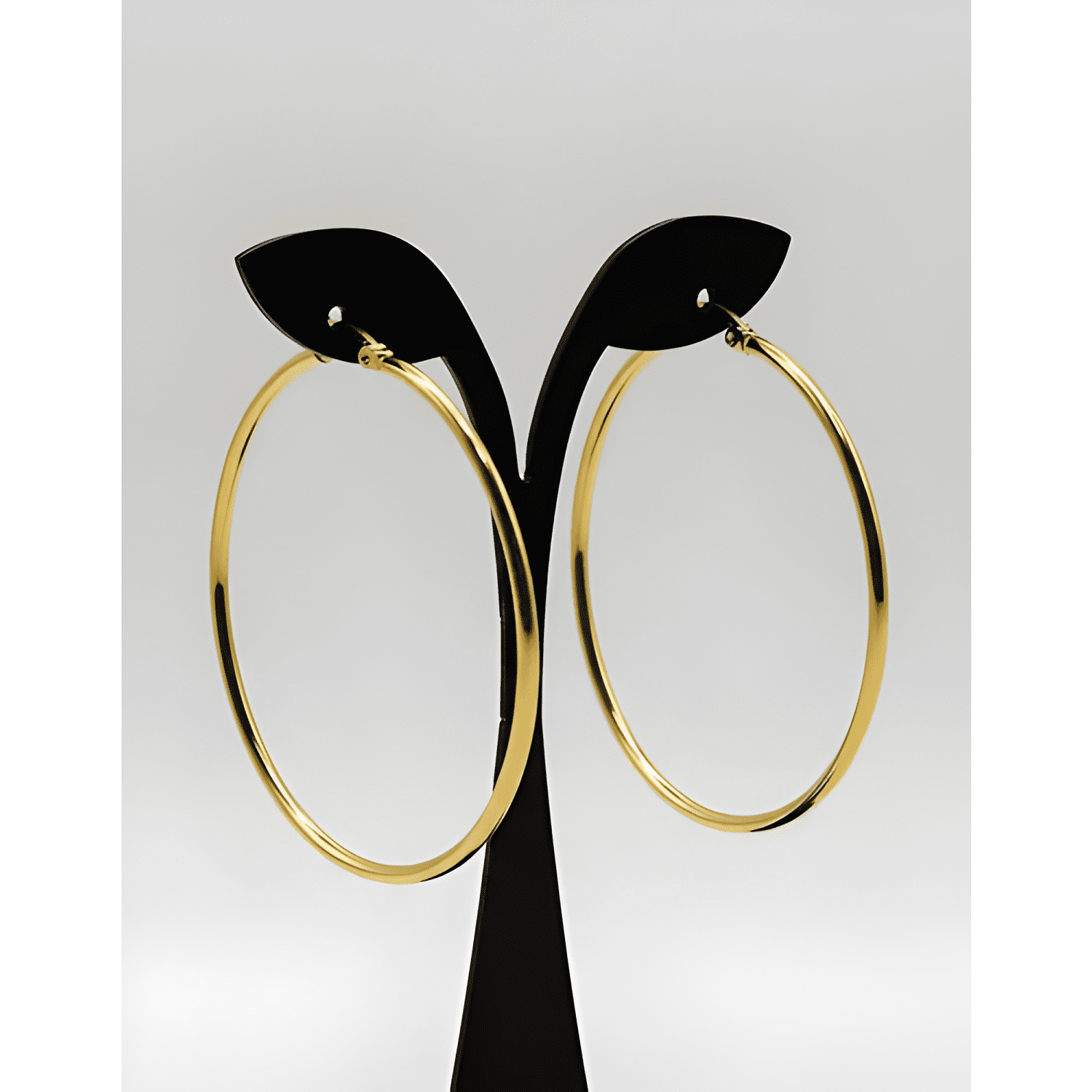 Aros Argolla Acero Quirúrgico Argdw 50mm 1 Par Dorado #5-1