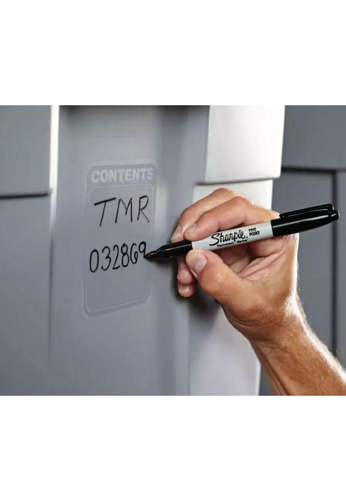 Marcador permanente sharpie punta fina caja x12+2 color n...-3