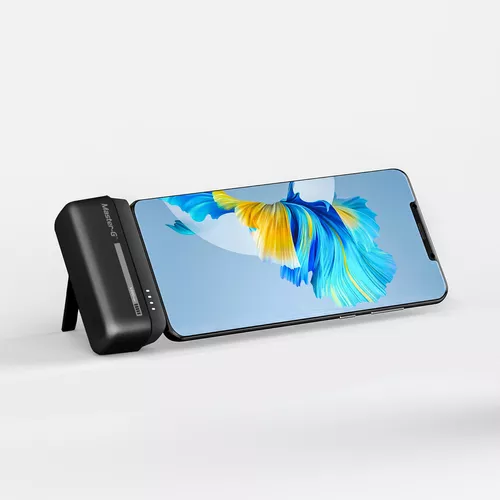 Cargador base portátil pocket 5000 mAh tipo C color celeste-4