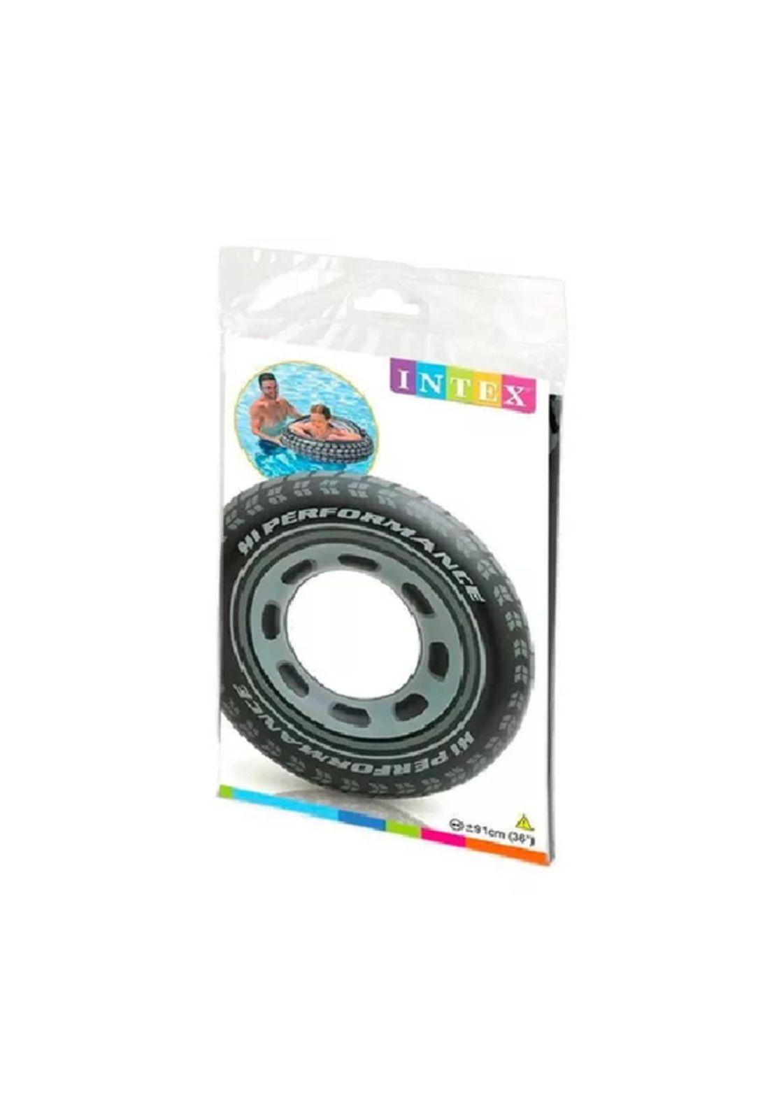 Flotador inflable anillo Intex Giant Tire Tube 91 cm negro-4