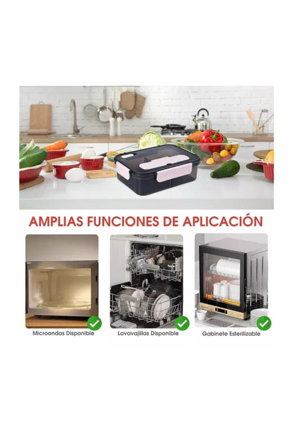 Fiambrera portátil térmica, lunch box de gran capacidad 1500 ml-5