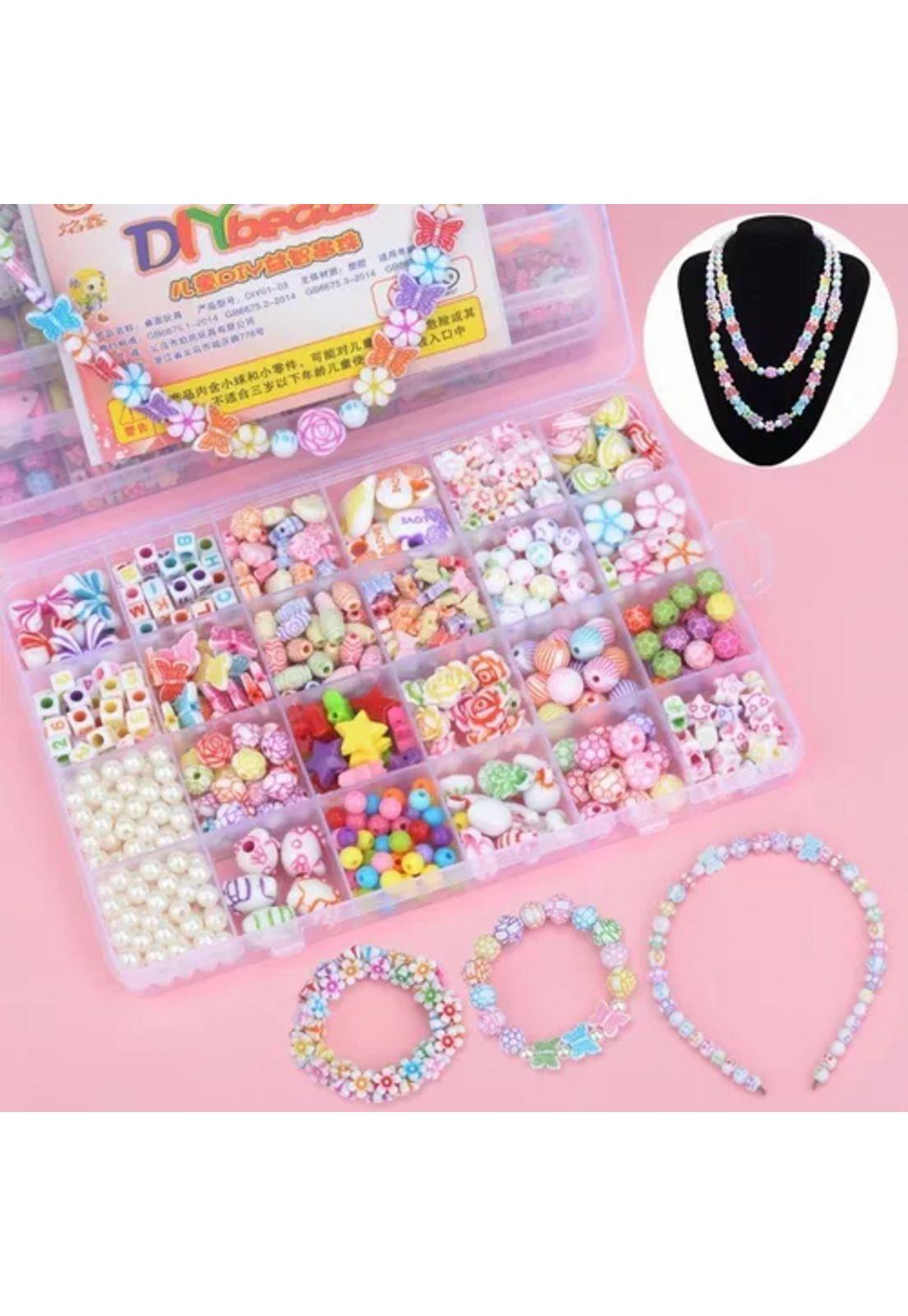 550 pcs cuentas para fabricación de joyas, pulsera y collar regalo-2