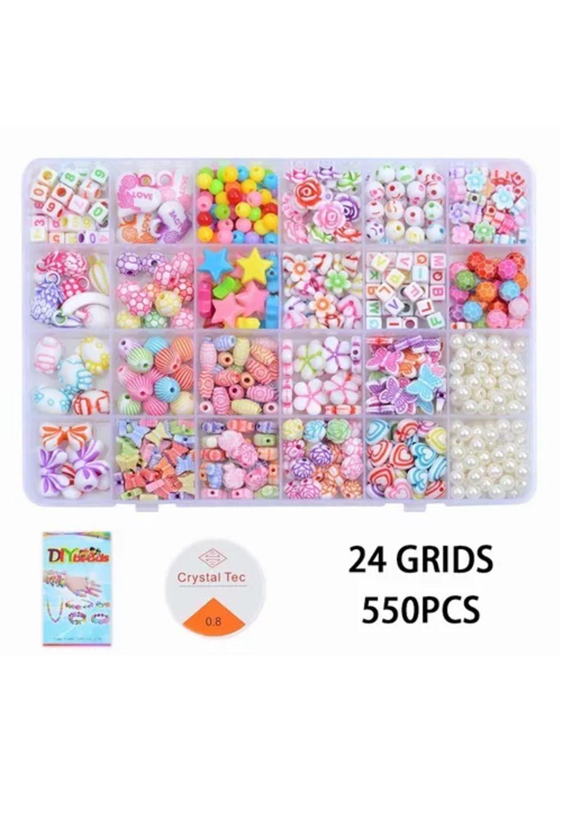 550 pcs cuentas para fabricación de joyas, pulsera y collar regalo-3