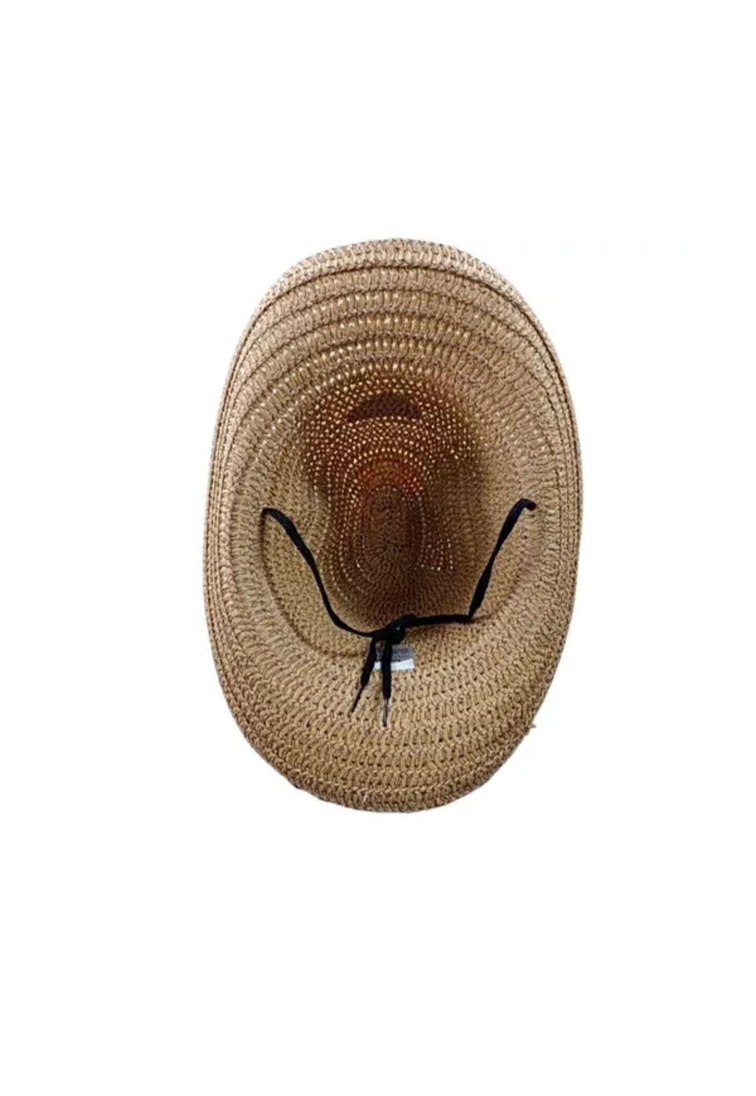 Gorro Sombrero de Paja Marrón Claro-2