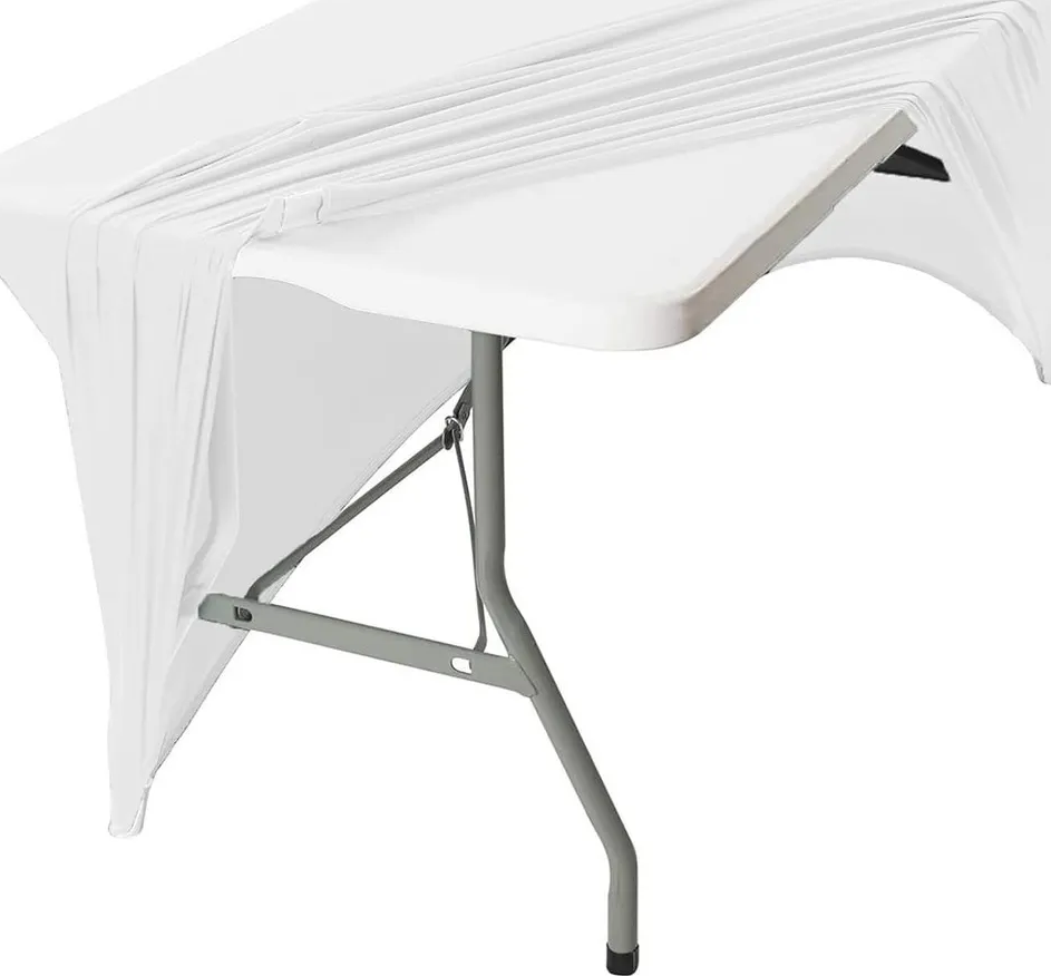 funda mantel spandex 180x75x75 para evento blanco liso-0