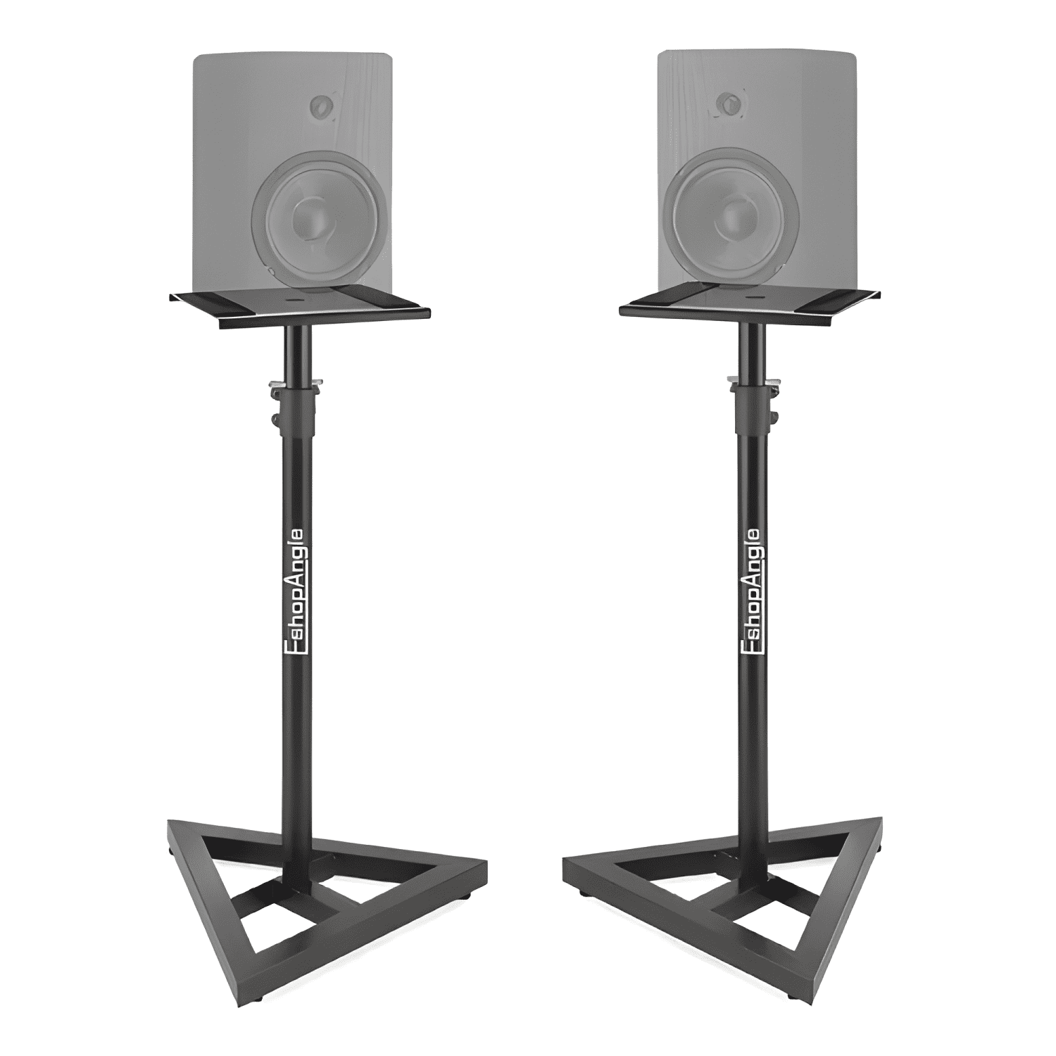 Par de atriles de monitor estudio soporte ajustable Negro #1-0