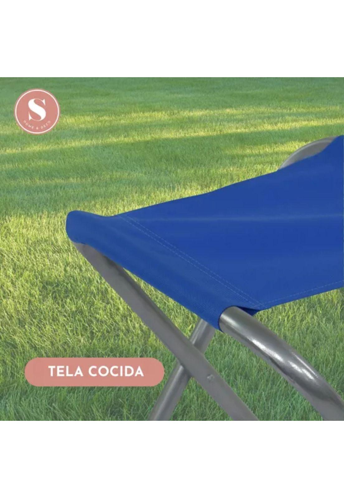 Asiento plegable para camping azul-5