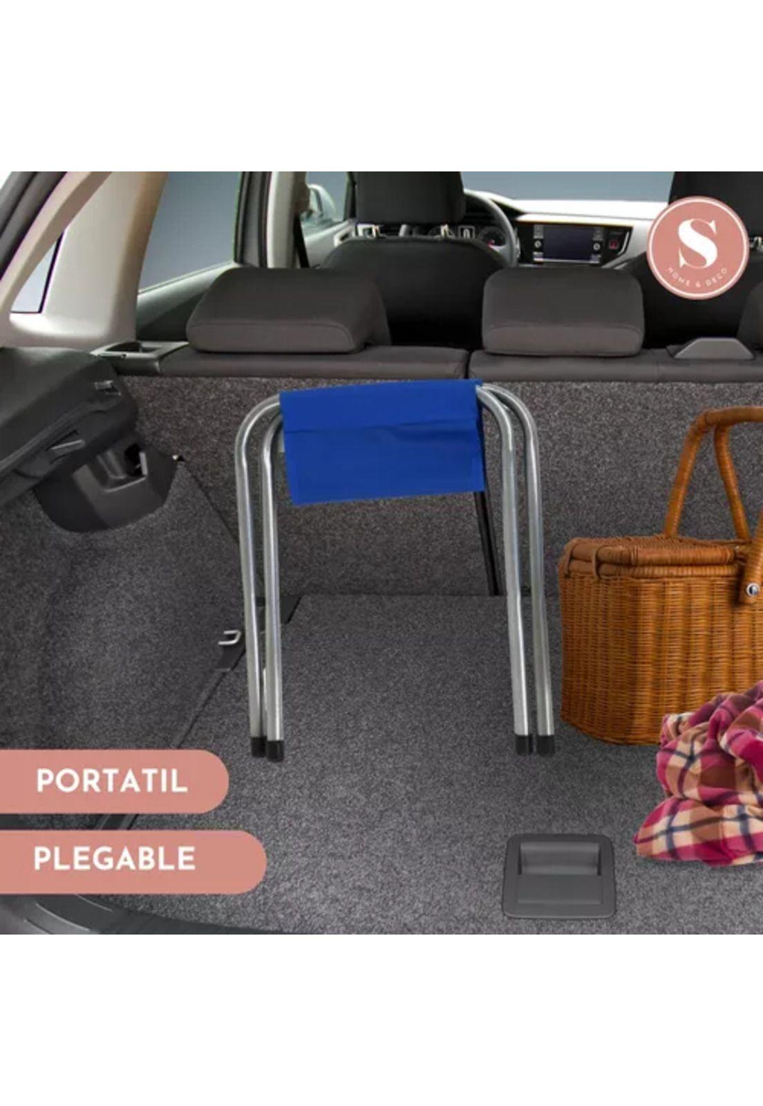 Asiento plegable para camping azul-7