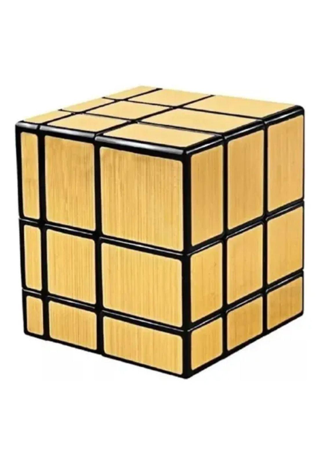 Cubo mirror 3x3 dorado y plateado para velocidad-0