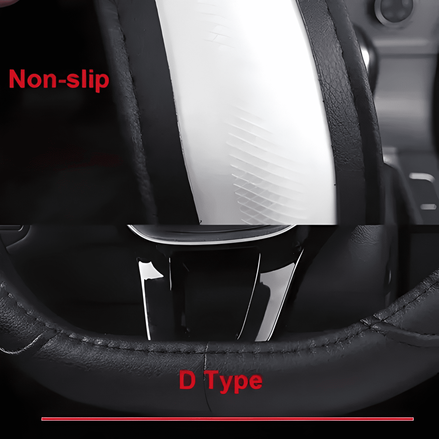 Funda Cubre Volante Tipo D Eco Cuero Antideslizante M55 M55-2