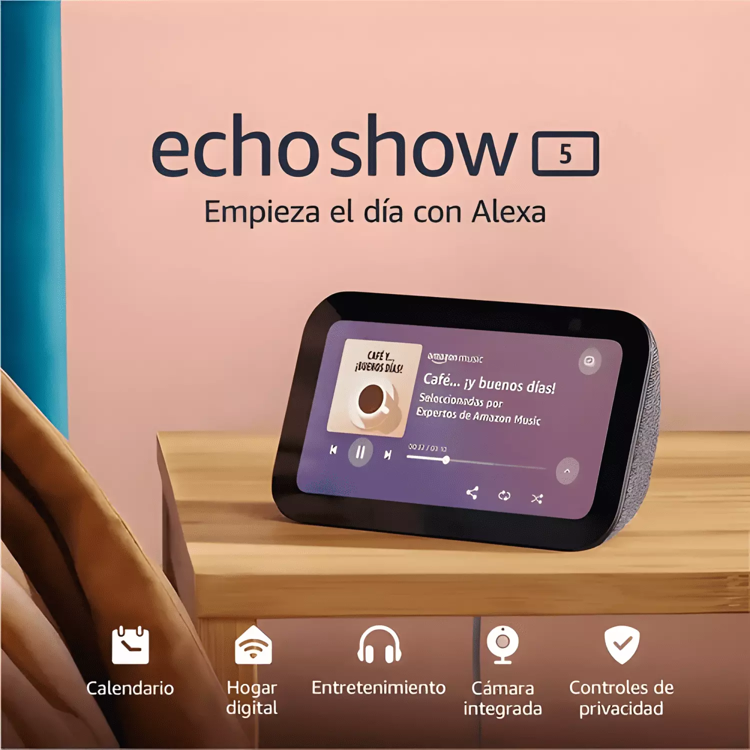 Show 5 3rd gen pantalla 5 5 control voz Negro-1