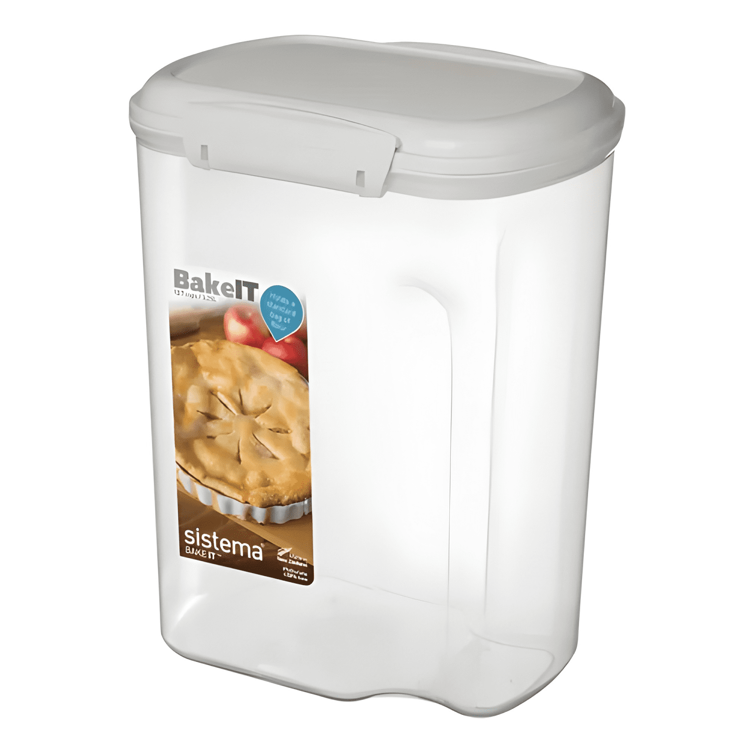 Recipiente repostería plástico 3,25 L rectangular, blanco-1