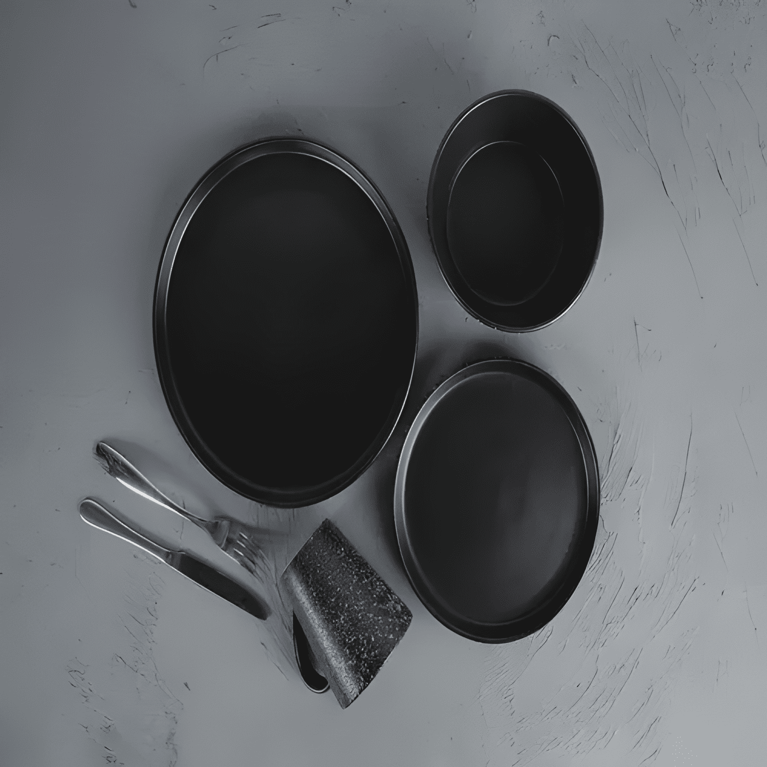 Juego loza 16 piezas cerámica mármol platos tazas Negro-2