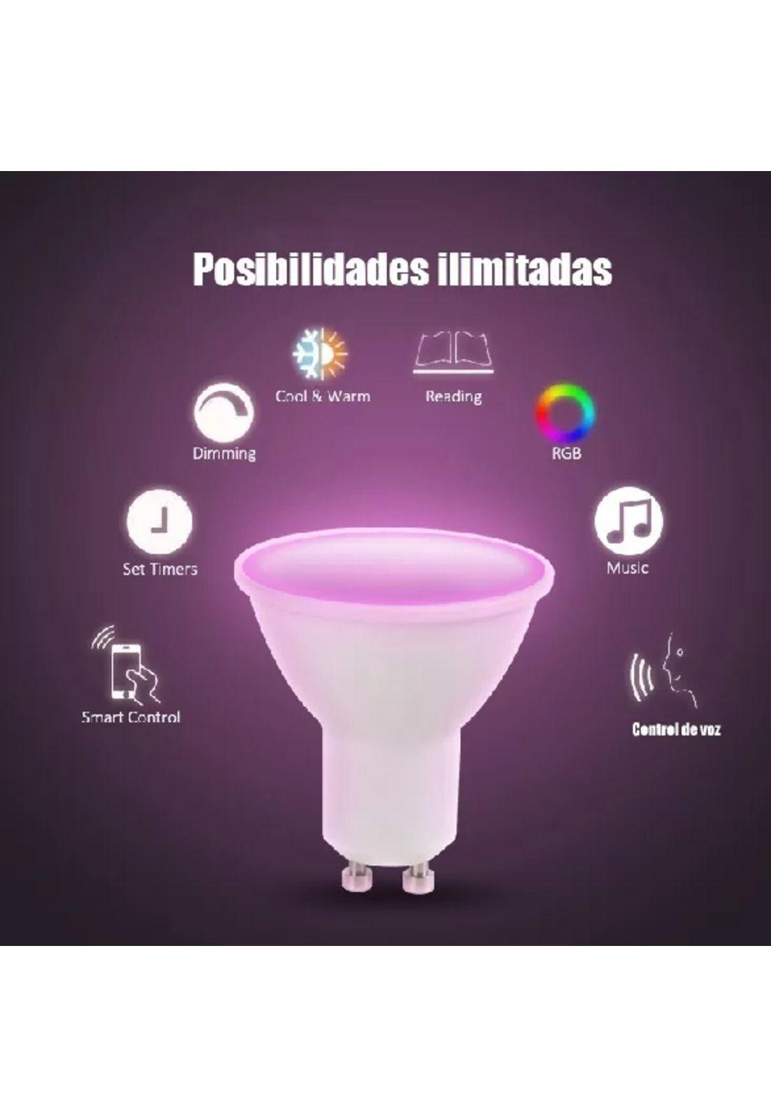 Ampolleta Inteligente Smart GU10 - Google - Alexa Megabright RGB-2