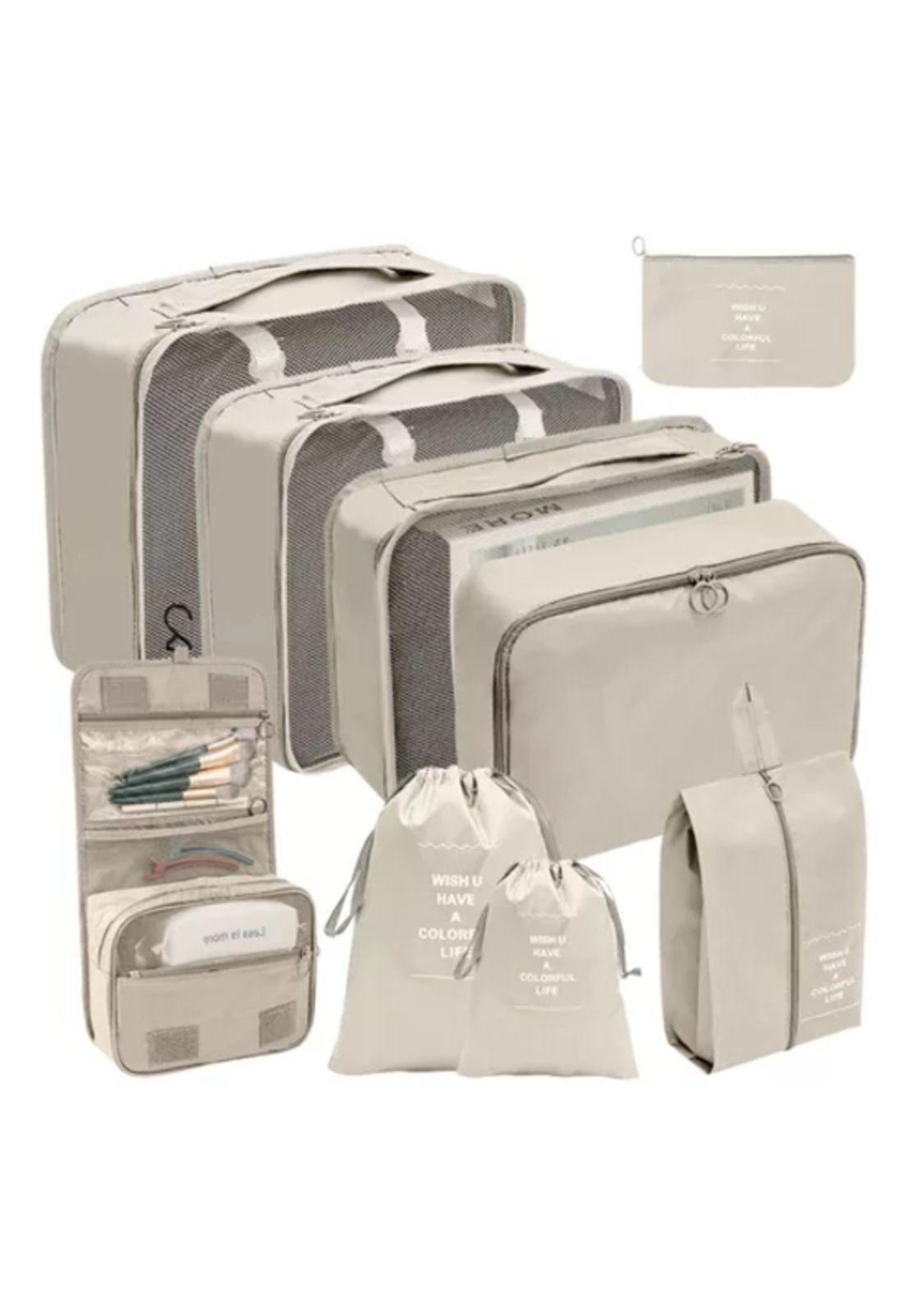 Bolsas organizadoras de maleta para viajes impermeables gris-2