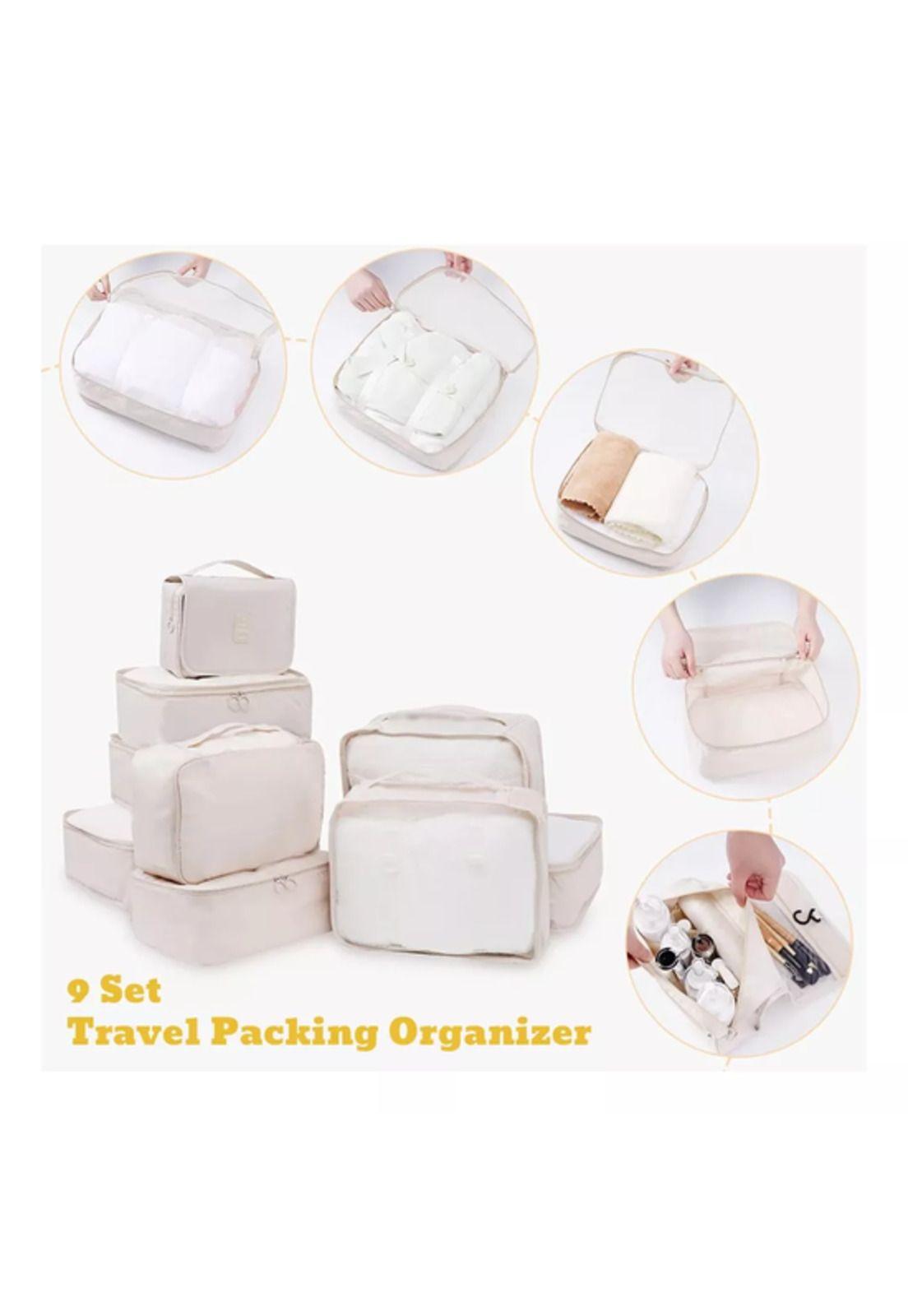 Bolsas organizadoras de maleta para viajes impermeables gris-5