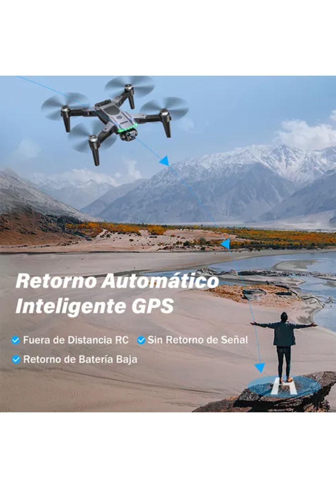 Drone 4k Gps Wifi Plegable Con Cámara Doble 3 Baterías-4