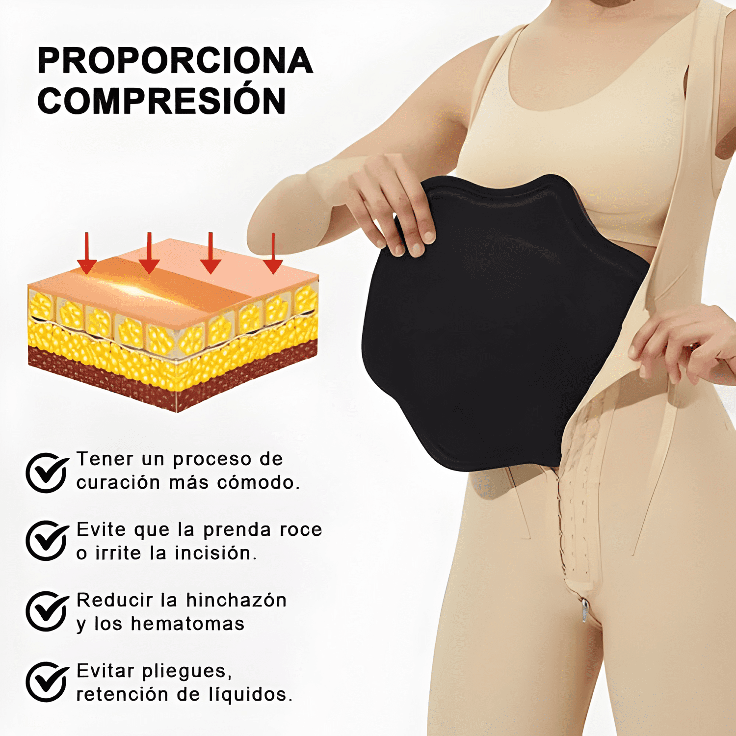 Tabla abdominal postoperatoria fajapost quirúrgica #1-2