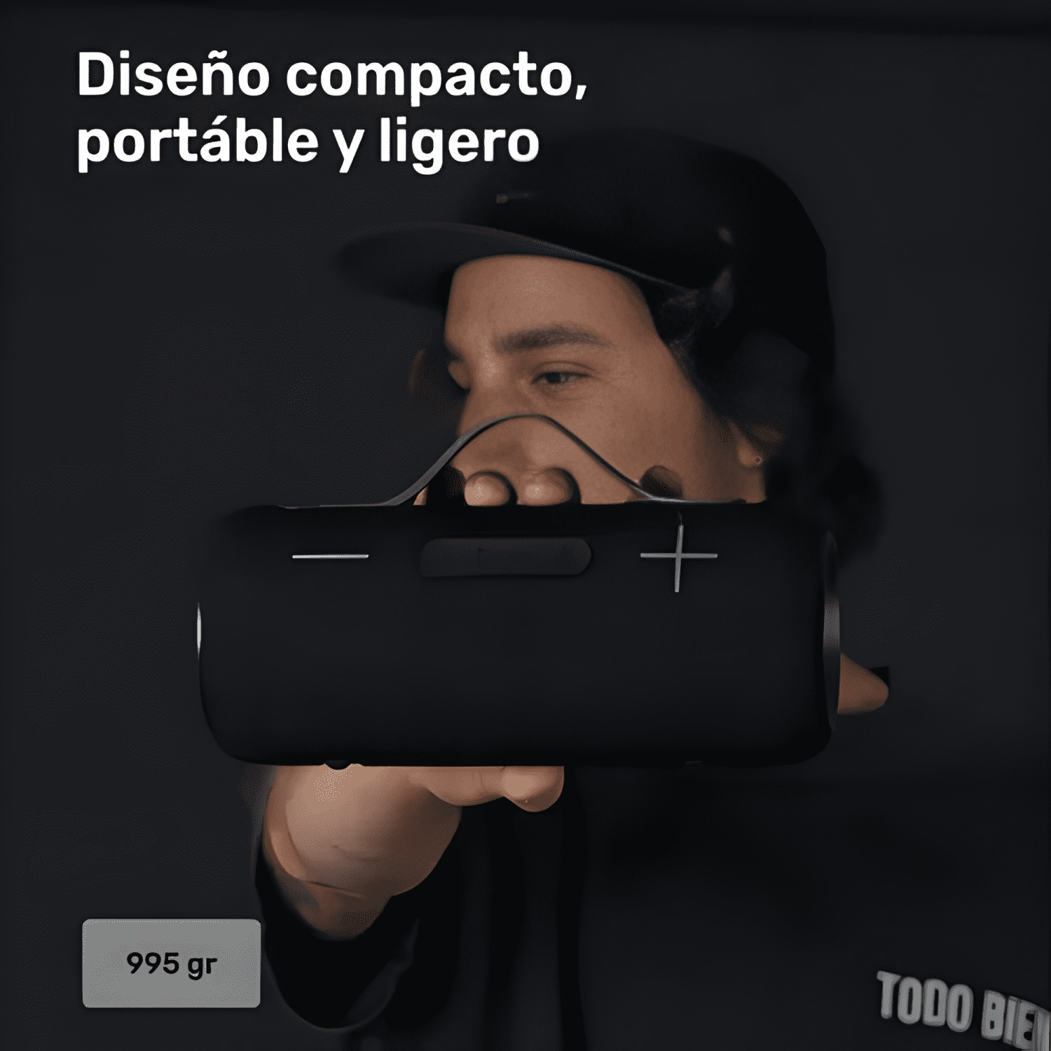 Parlante portátil inalámbrico bluetooth journey Negro-3