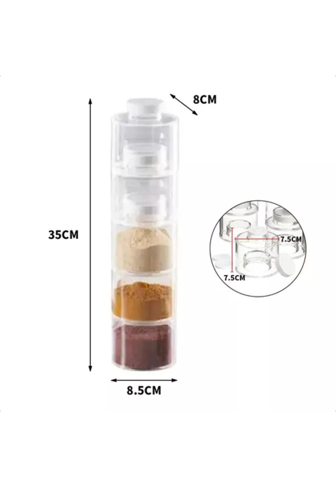 Especiero modular torre con 12 frascos de condimentos-2
