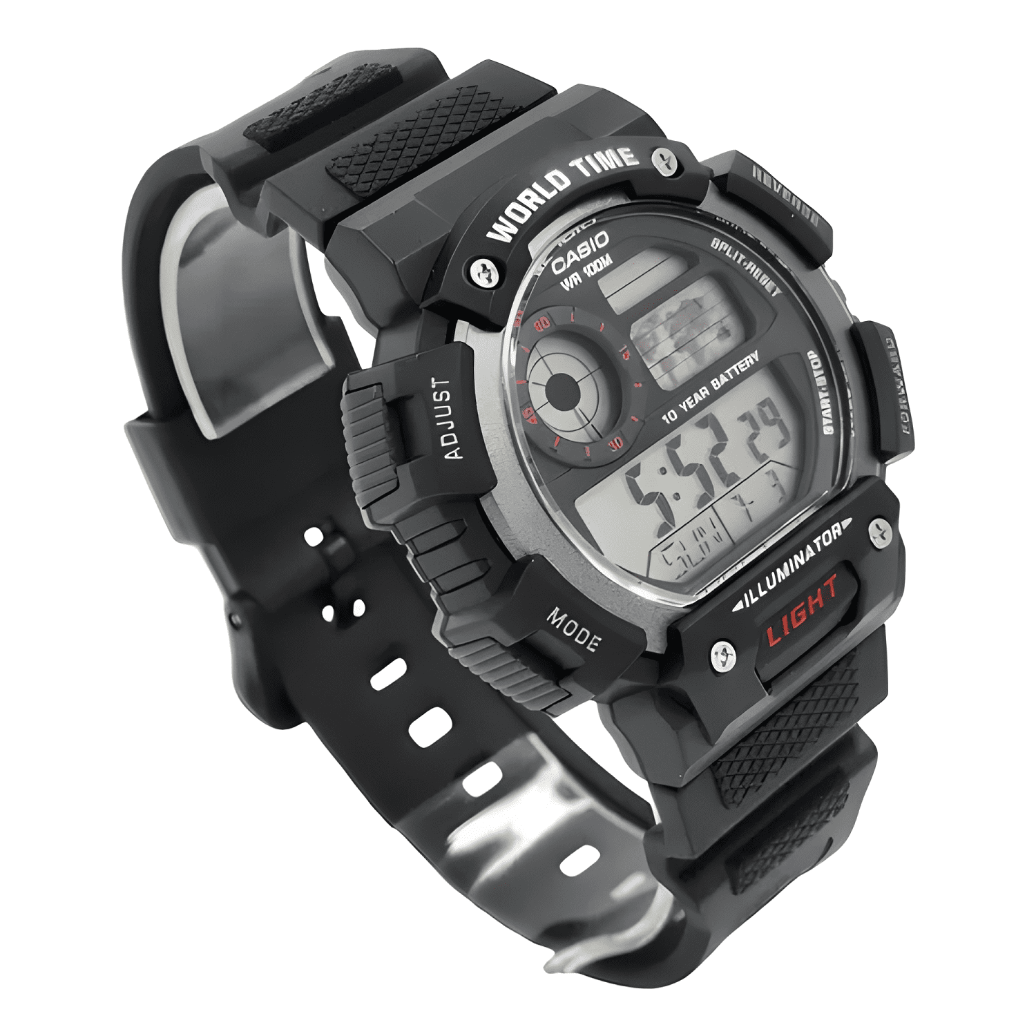 Reloj casio hombre ae-1400wh-1a digital mapa mundi100%-2