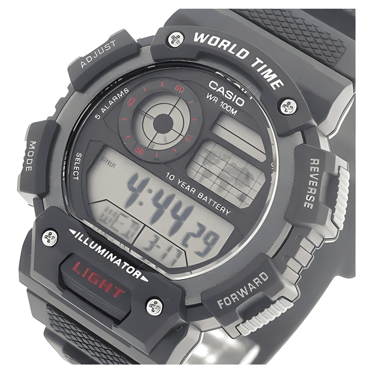 Reloj casio hombre ae-1400wh-1a digital mapa mundi100%-3